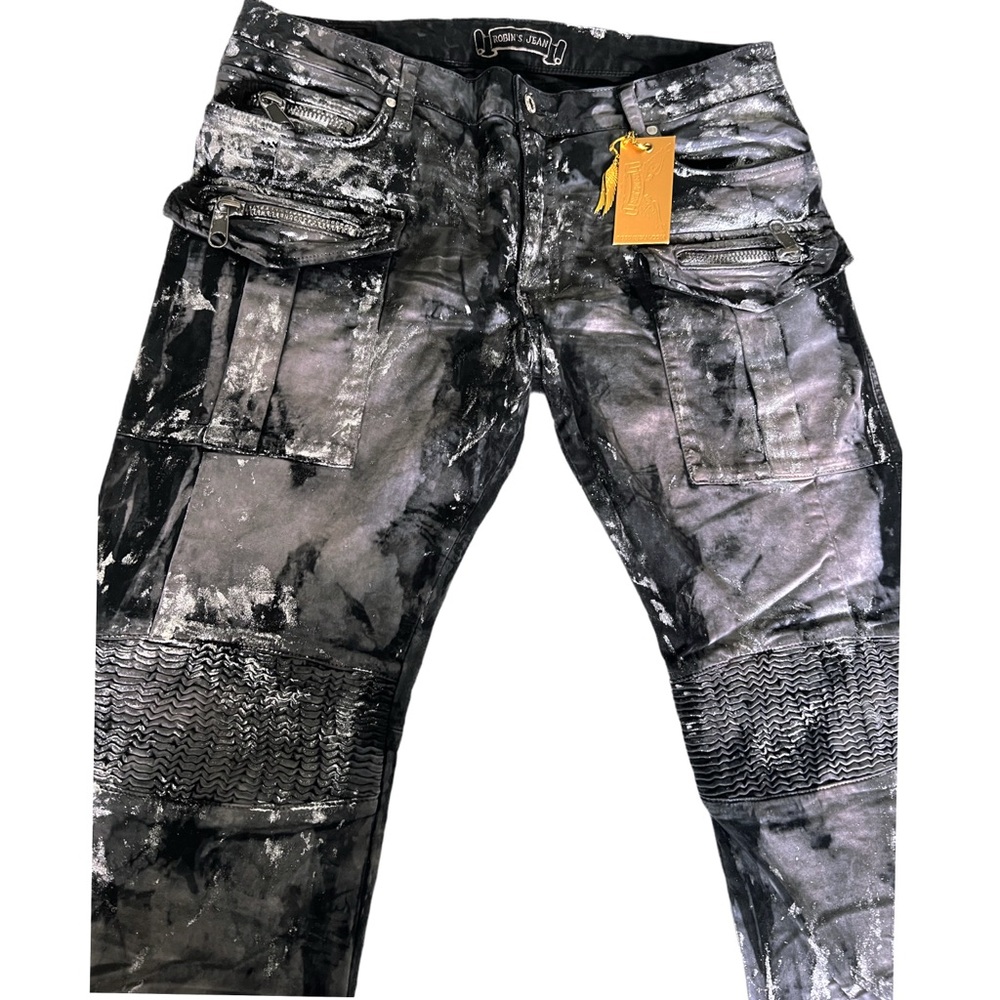 Robin's Jean Black and Gray Cargo Pants